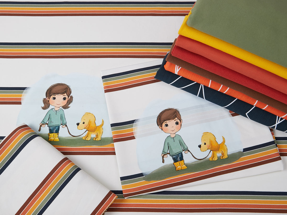 Jersey-Stoff "Leo`s Streifen #eddie" (0,5m)
