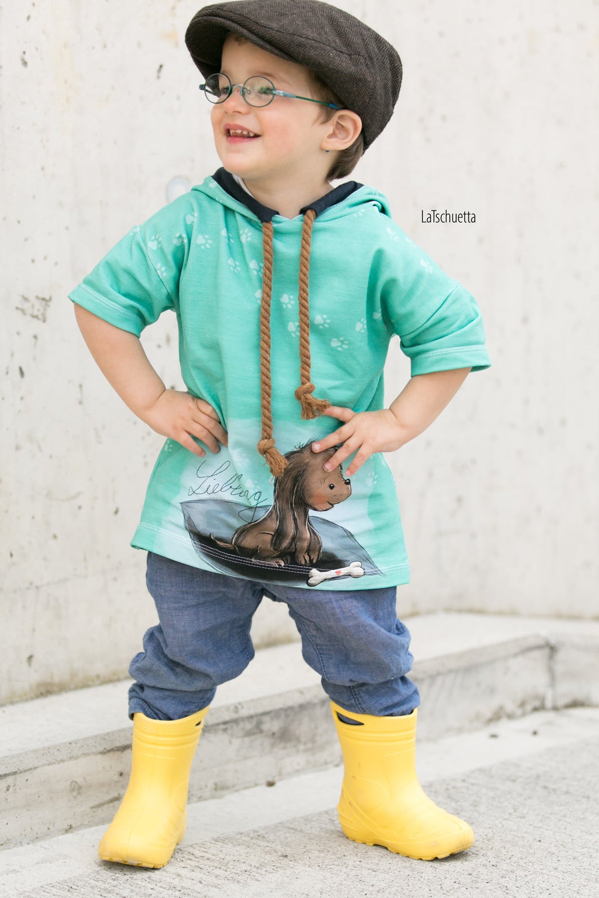 Jersey-Stoff "Liebling #mint boy" (1Panel/ ca.0,65 m)