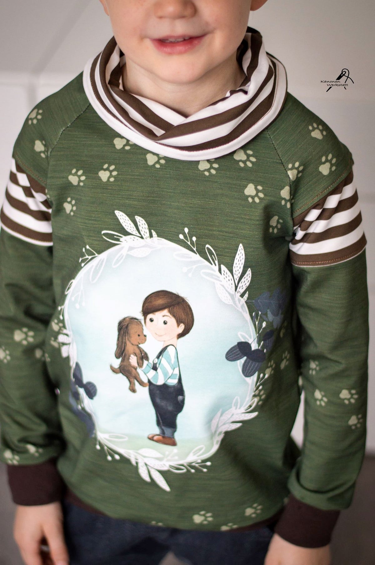 Jersey-Stoff "Liebling #olive boy" (1Panel/ ca.0,65 m)