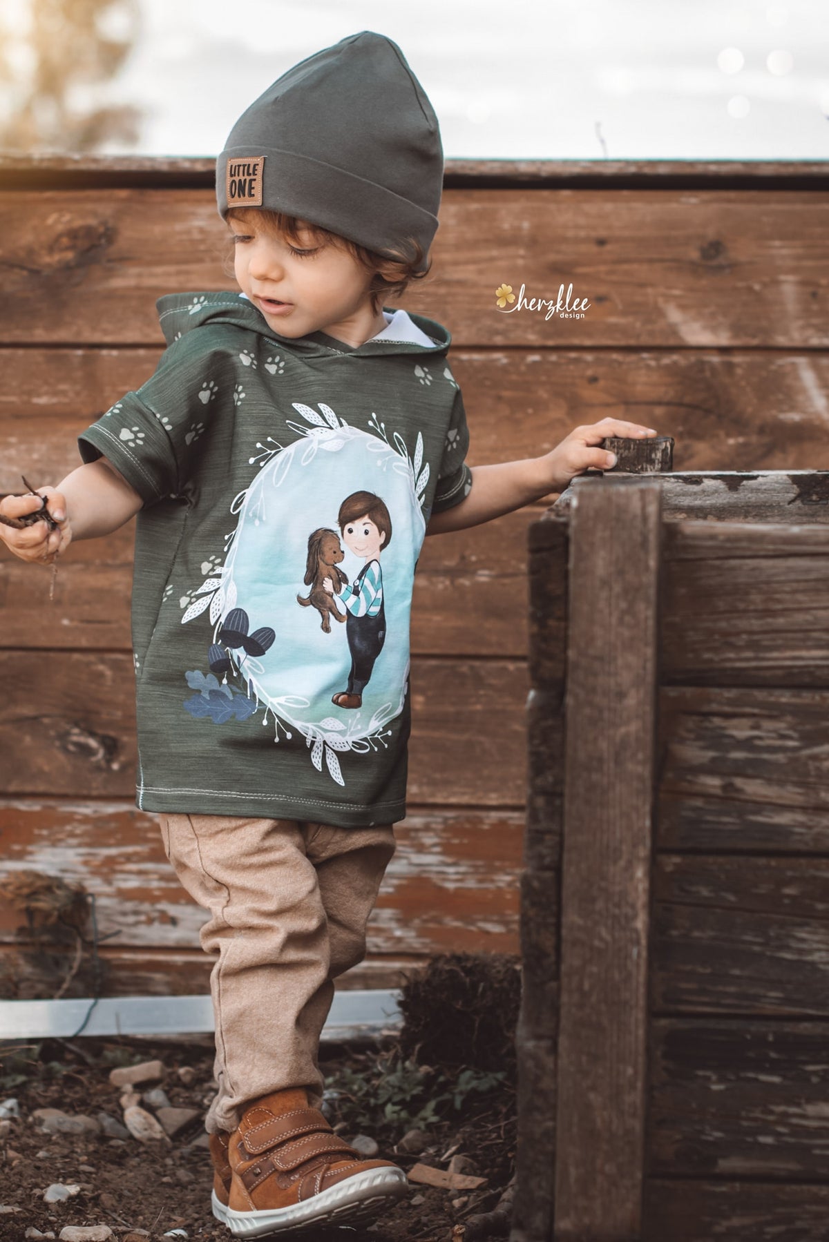 Jersey-Stoff "Liebling #olive boy" (1Panel/ ca.0,65 m)
