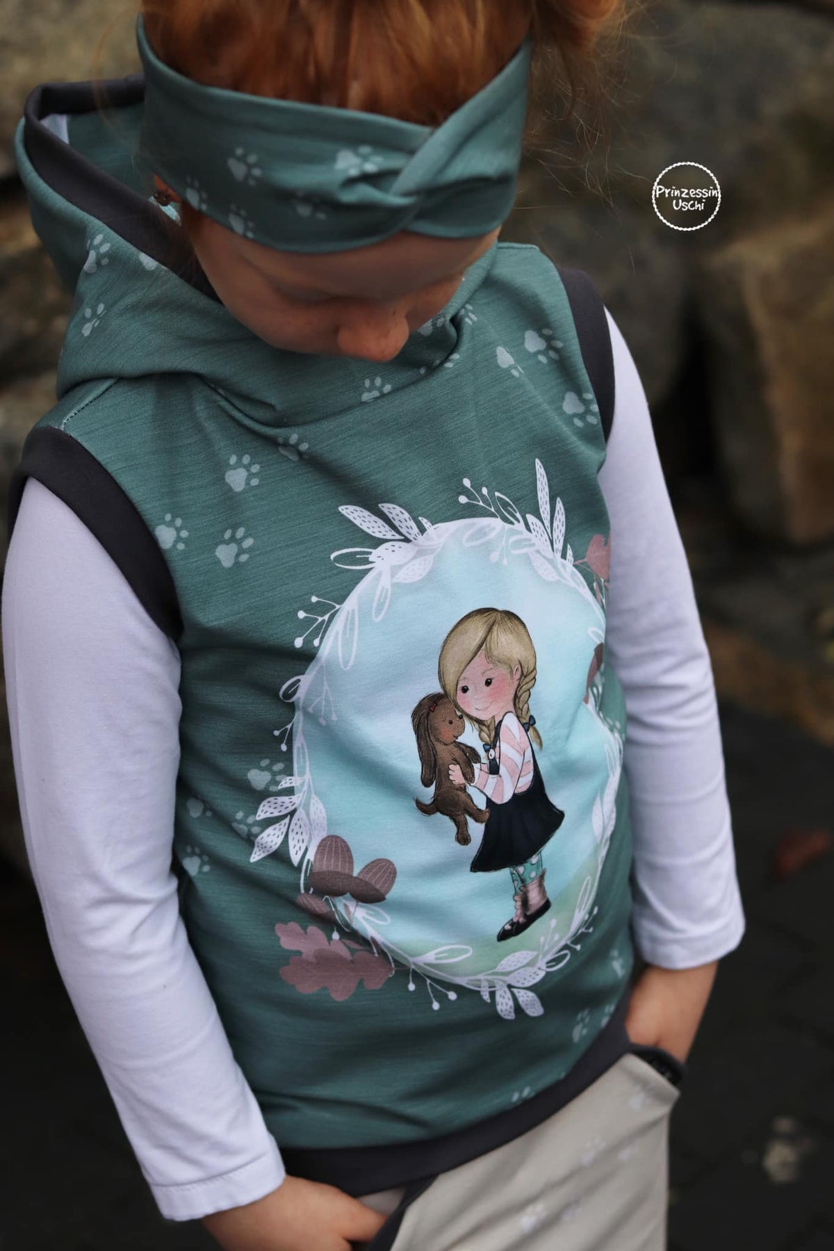 Jersey-Stoff "Liebling #sage girl" (1Panel/ ca.0,65 m)