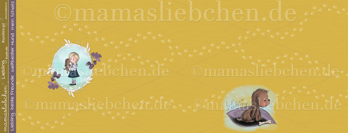 Jersey-Stoff "Liebling #sunshine girl" (1Panel/ ca.0,65 m)