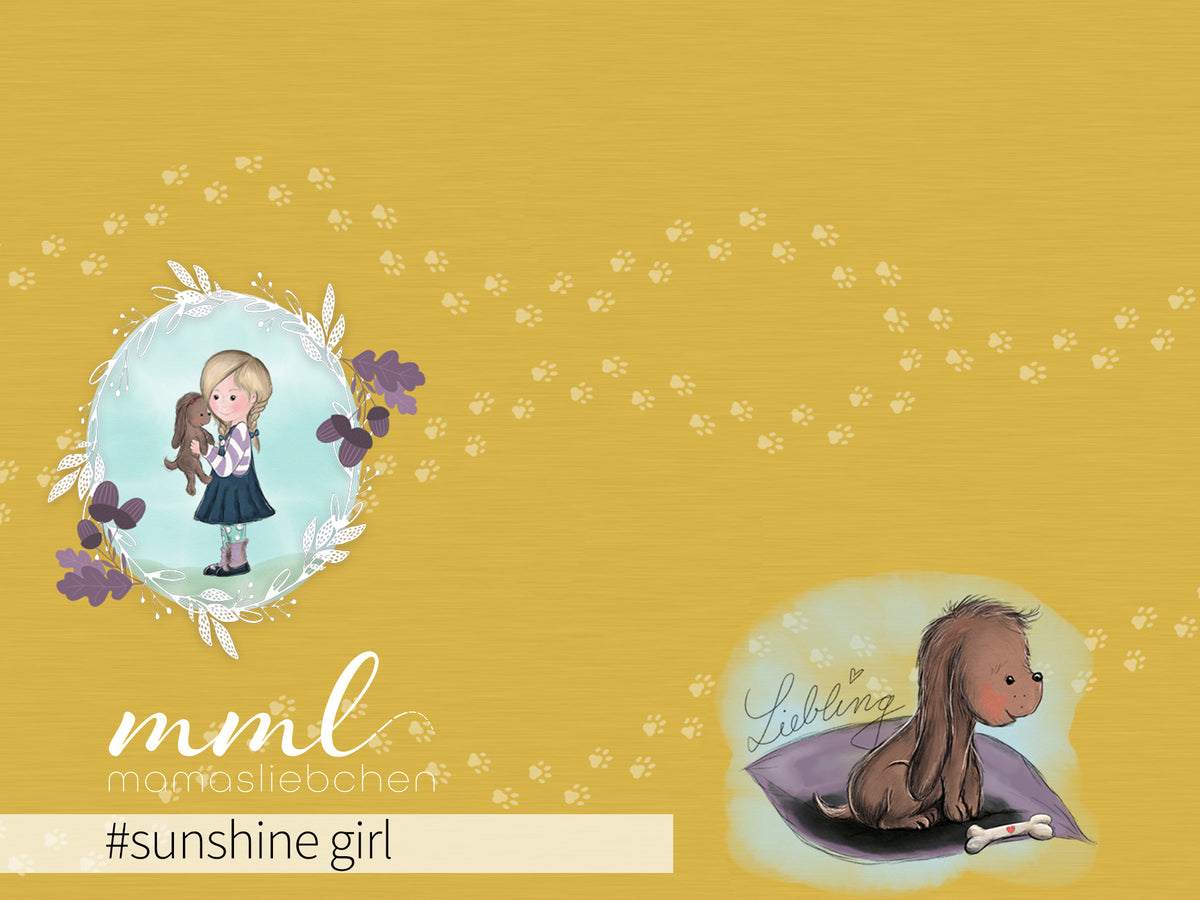 Jersey-Stoff "Liebling #sunshine girl" (1Panel/ ca.0,65 m)