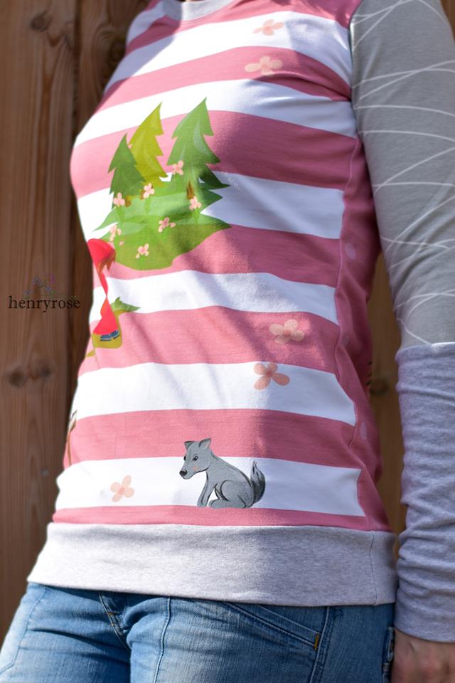 Jersey-Stoff "lieblingskäppchen #rosa" (1 Panel, ca 0,65m)