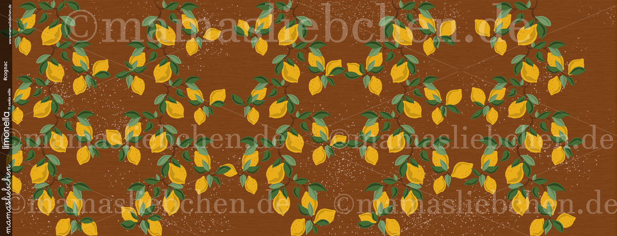 Jersey-Stoff "limonella #cognac" (0,25m)