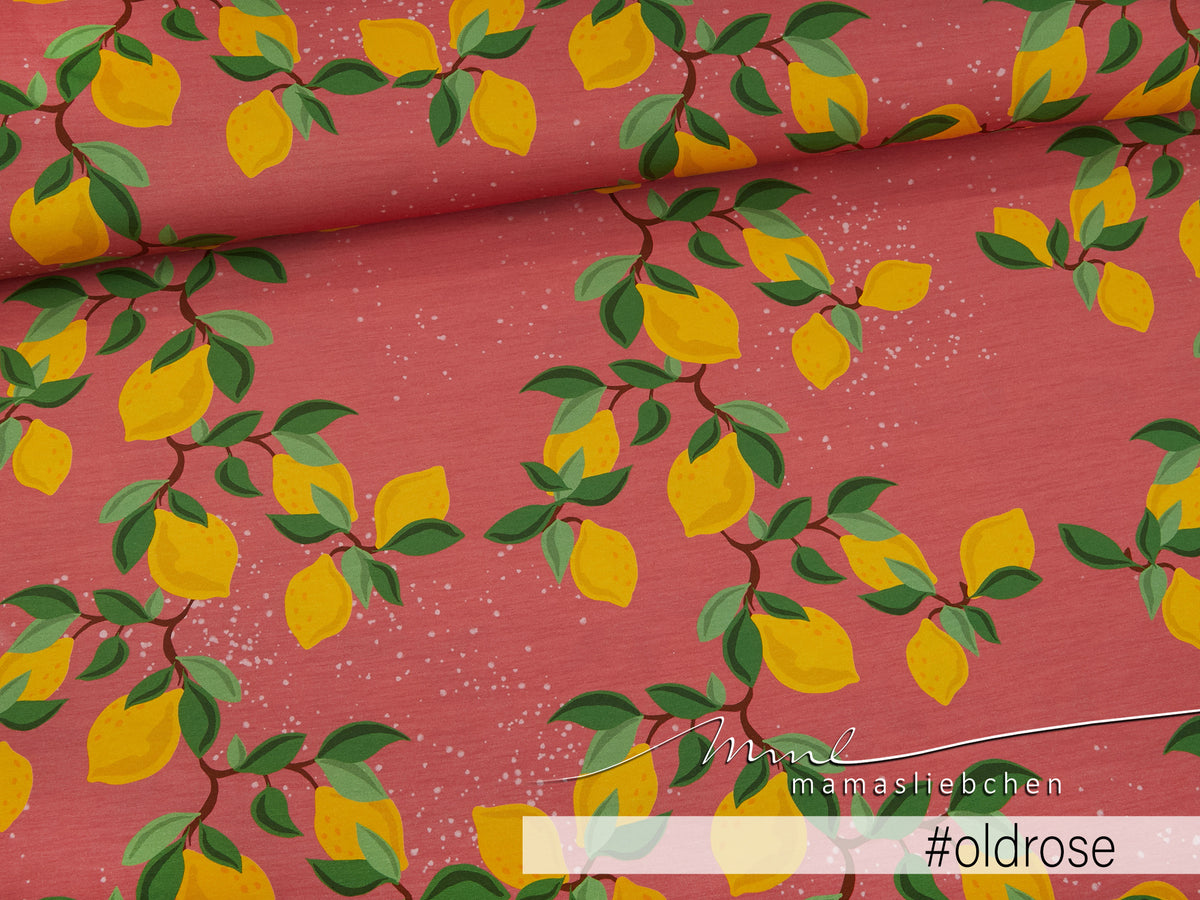 Jersey-Stoff "limonella #oldrose" (0,5m)