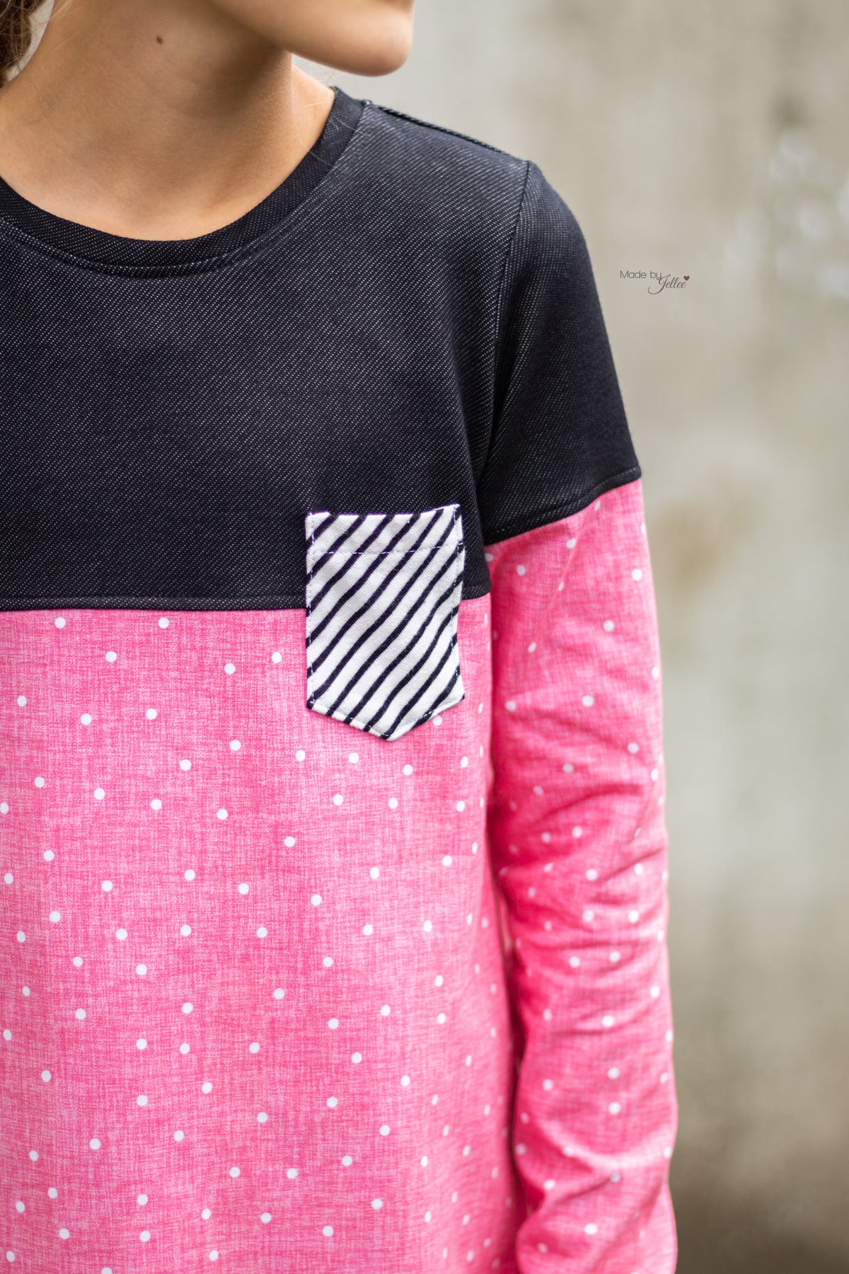 Jersey-Stoff "linen dots #pink" (0,25m)