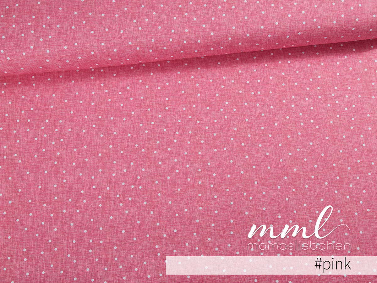 Jersey-Stoff "linen dots #pink" (0,25m)