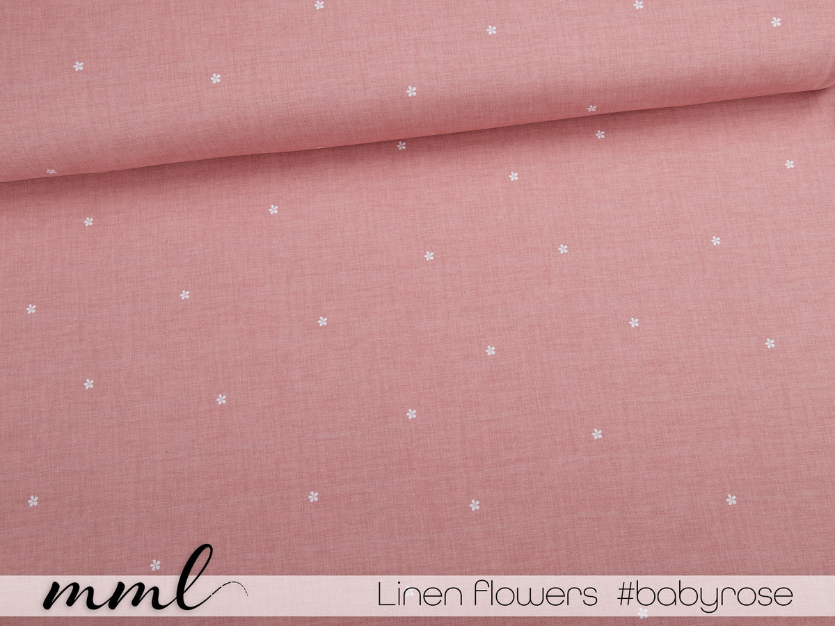Jersey-Stoff "Linen flowers #babyrose" (0,25m)
