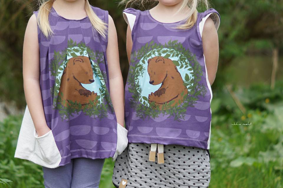 Jersey-Stoff "little bear #lavender" (1 Panel, ca. 0,6m)