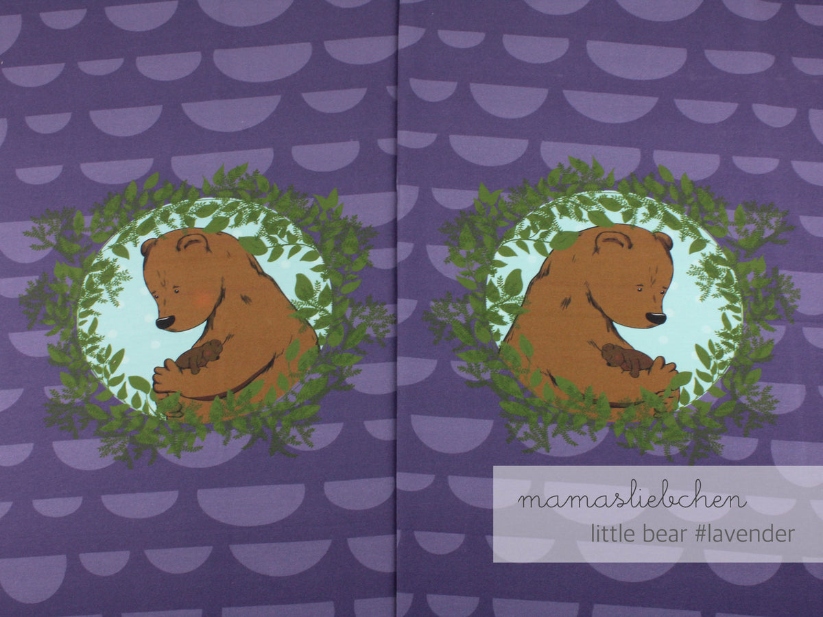 Jersey-Stoff "little bear #lavender" (1 Panel, ca. 0,6m)