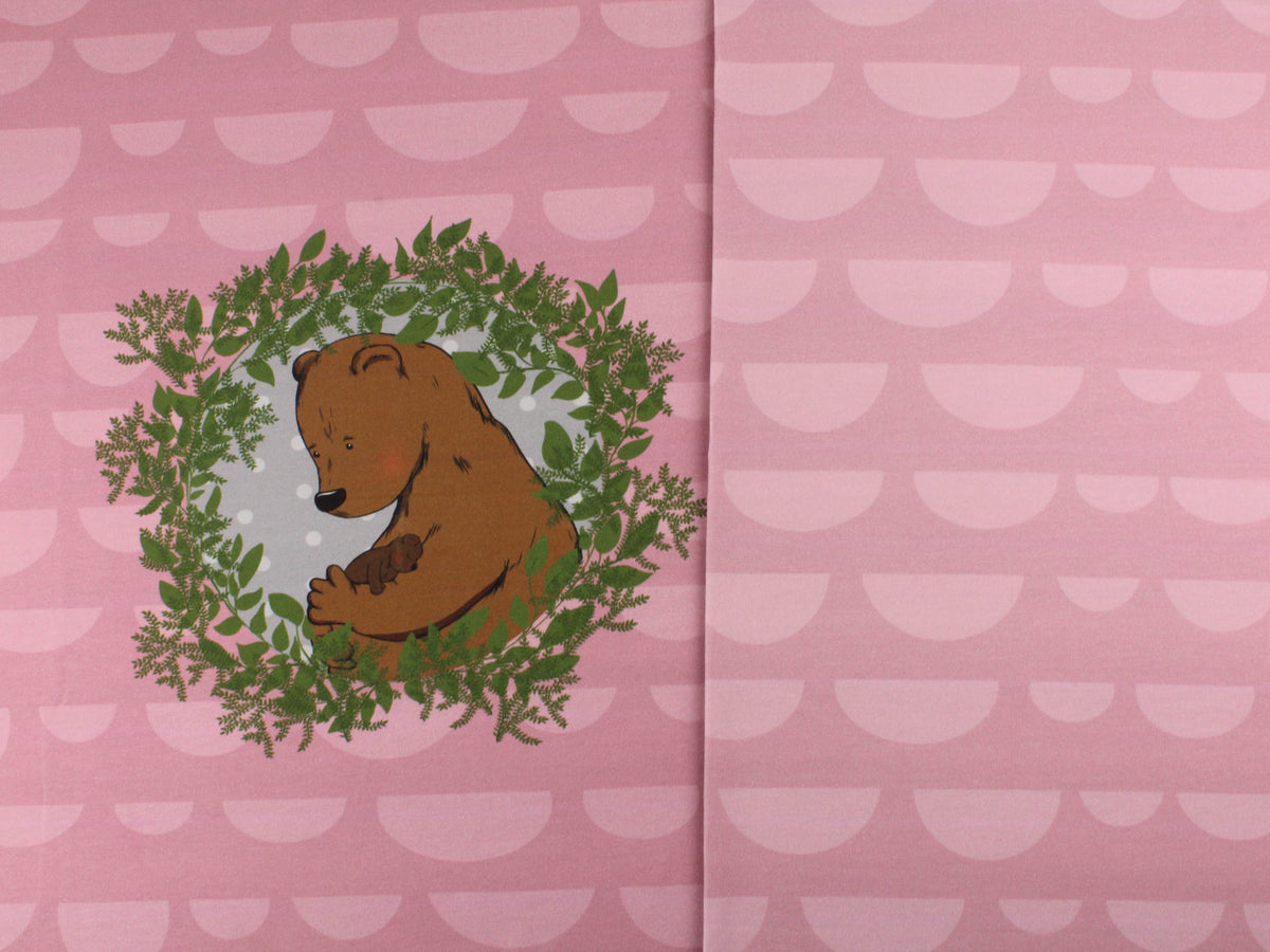 Jersey-Stoff "little bear #oldrose" (1 Panel, ca. 0,6m)