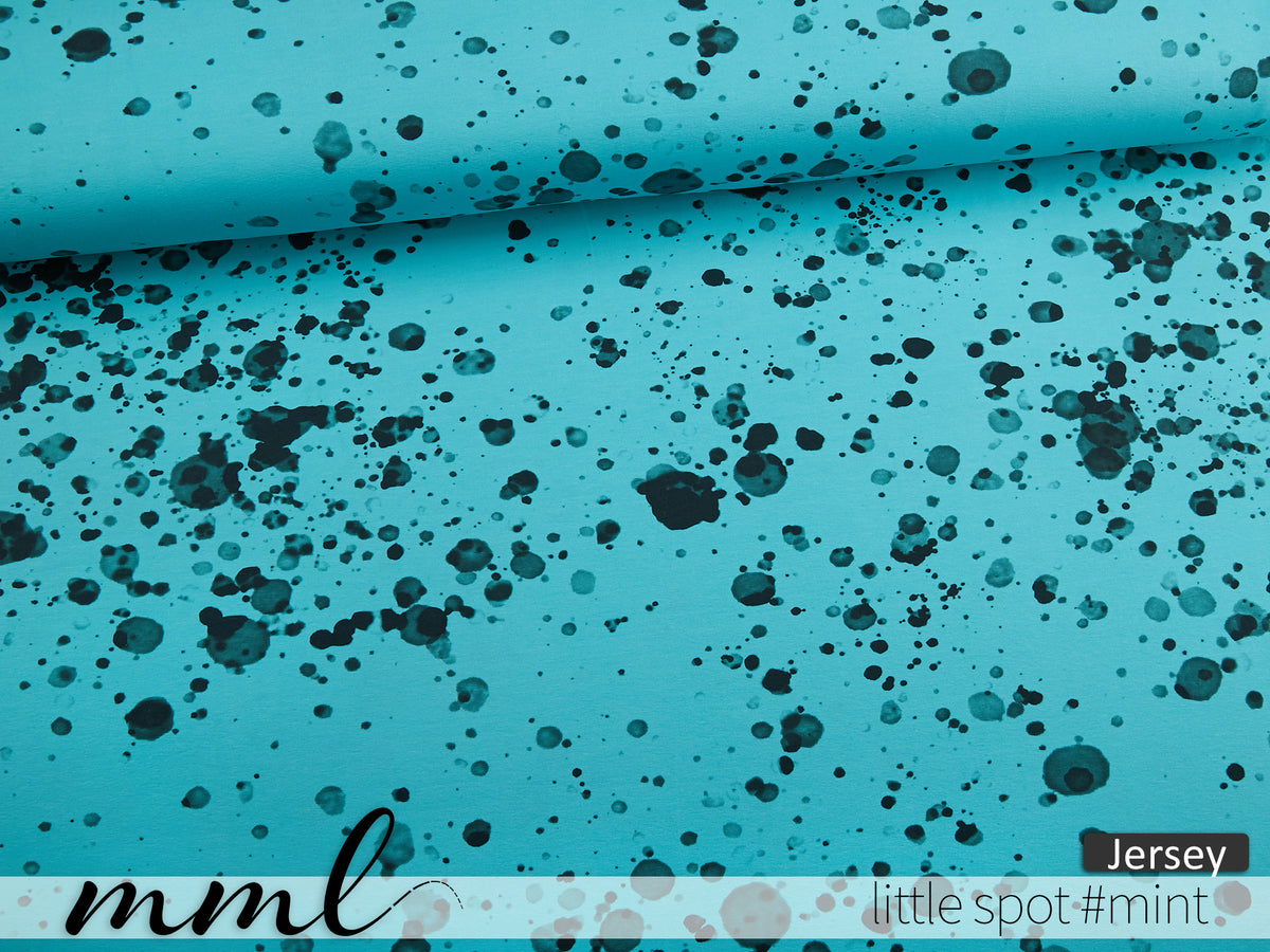 Jersey-Stoff "little spot #mint" (0,25m)