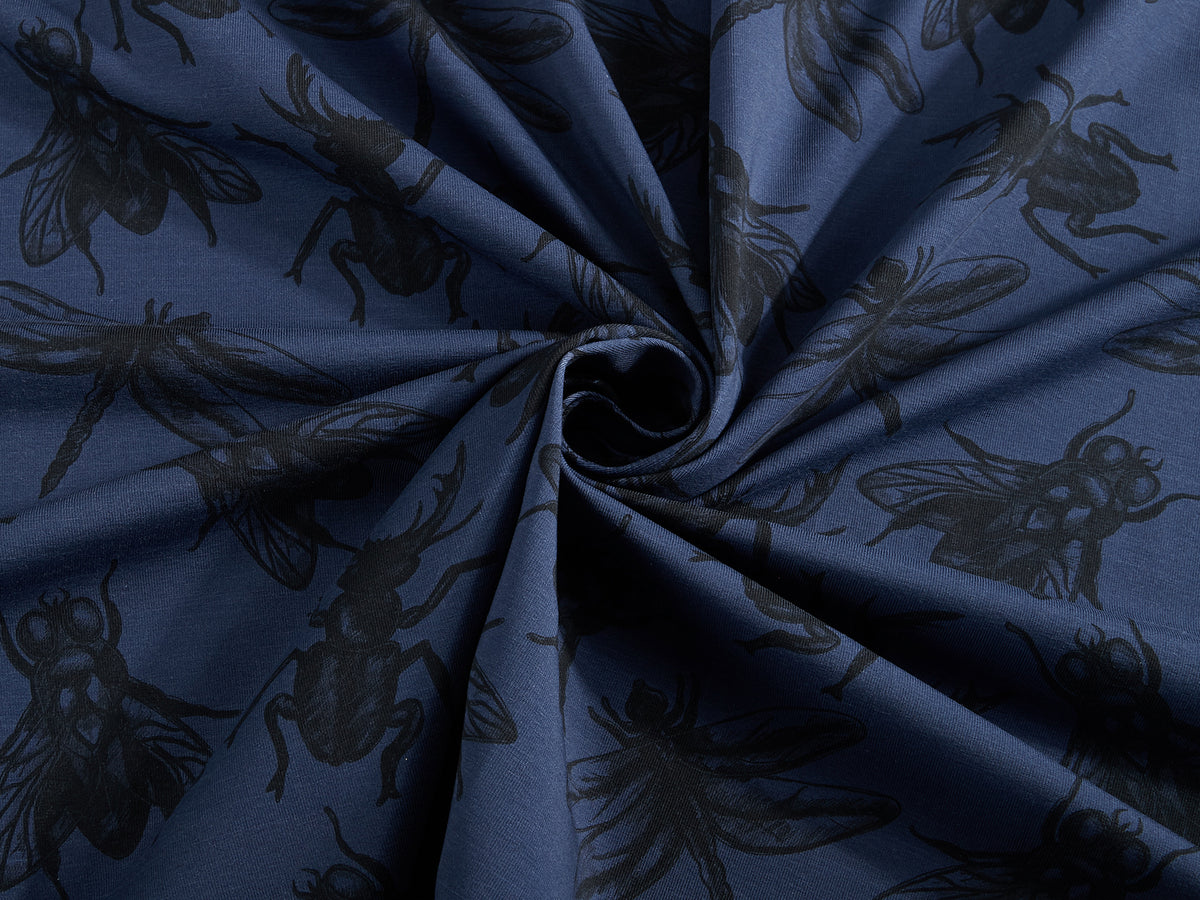 Jersey-Stoff "Lockstoff #darkblue" (0,5m)