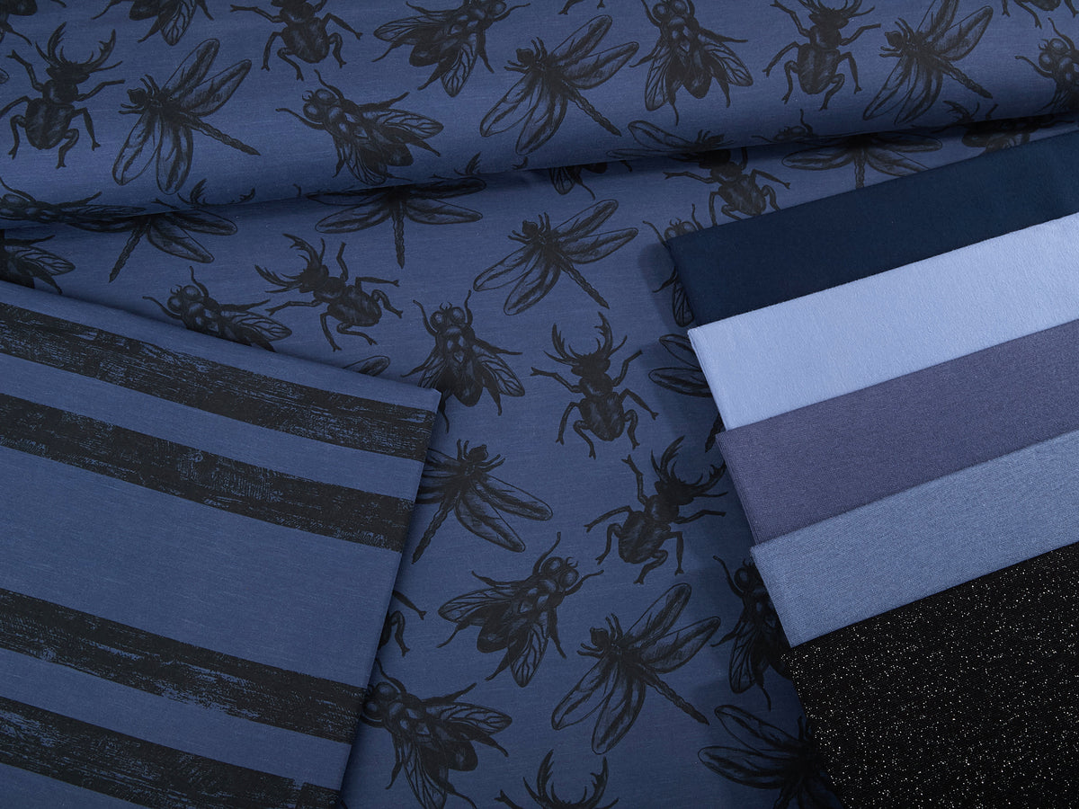 Jersey-Stoff "Lockstoff #darkblue" (0,5m)