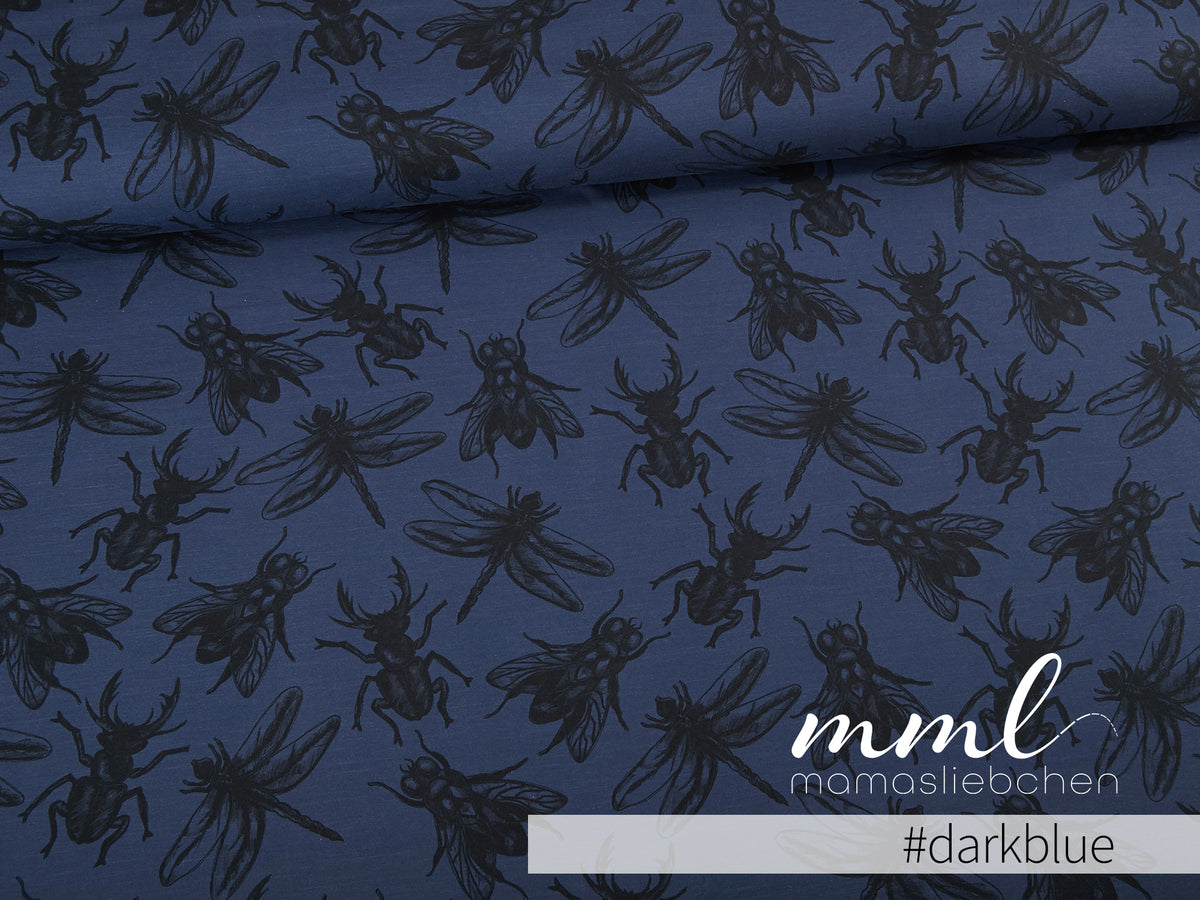Jersey-Stoff "Lockstoff #darkblue" (0,5m)