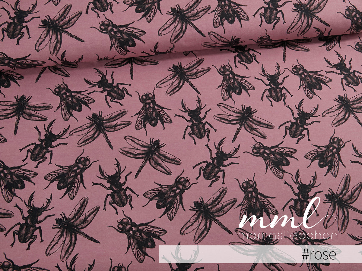 Jersey-Stoff "Lockstoff #rose" (0,5m)