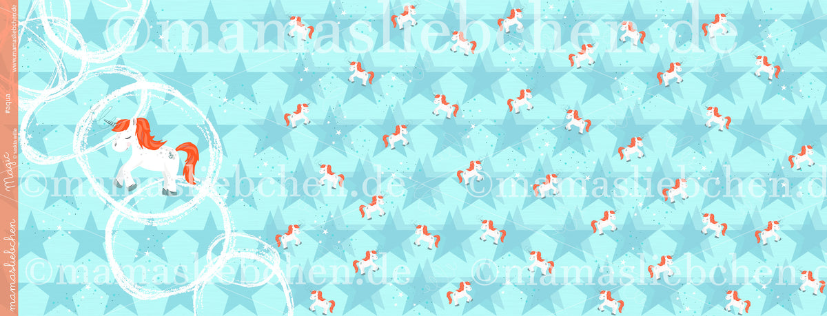 Jersey-Stoff "magic #aqua" (1Panel/ ca.0,7m)