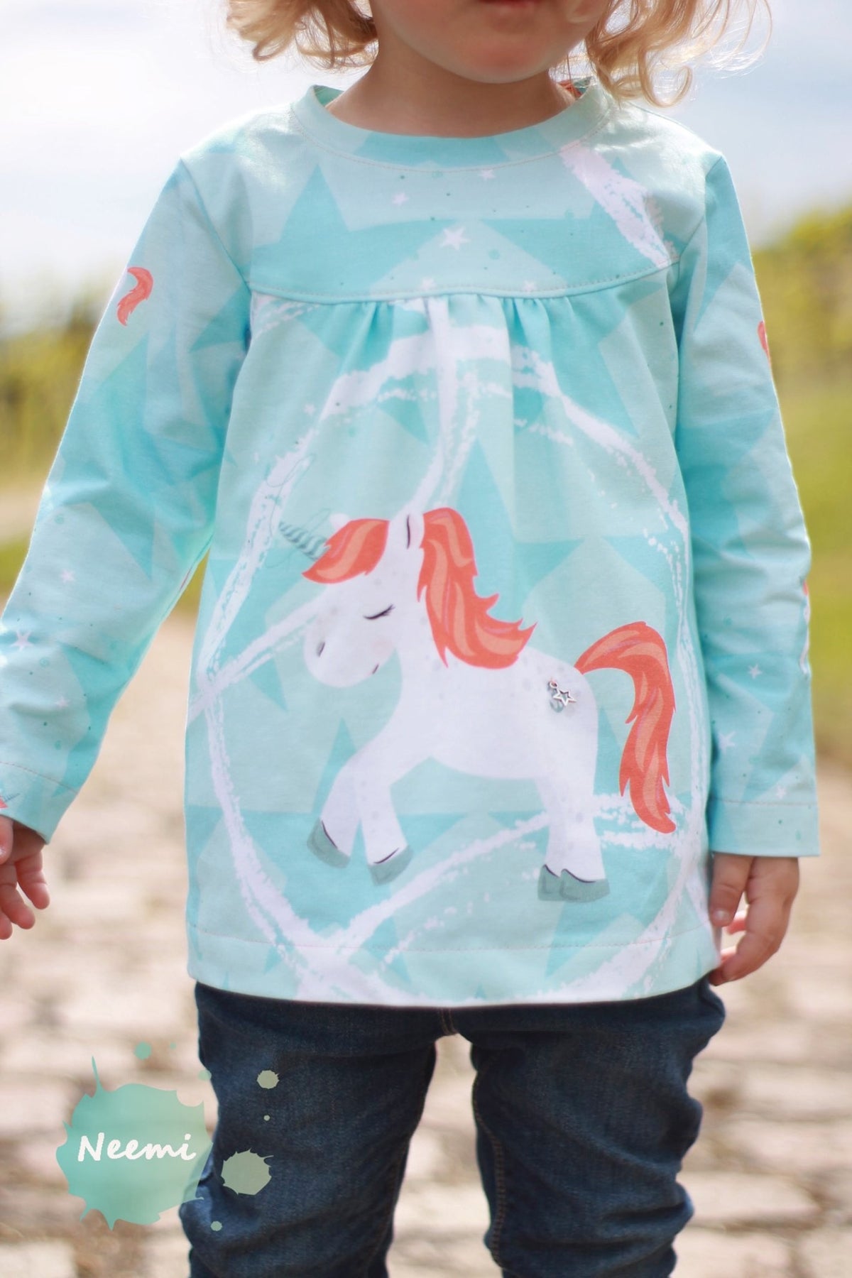 Jersey-Stoff "magic #aqua" (1Panel/ ca.0,7m)