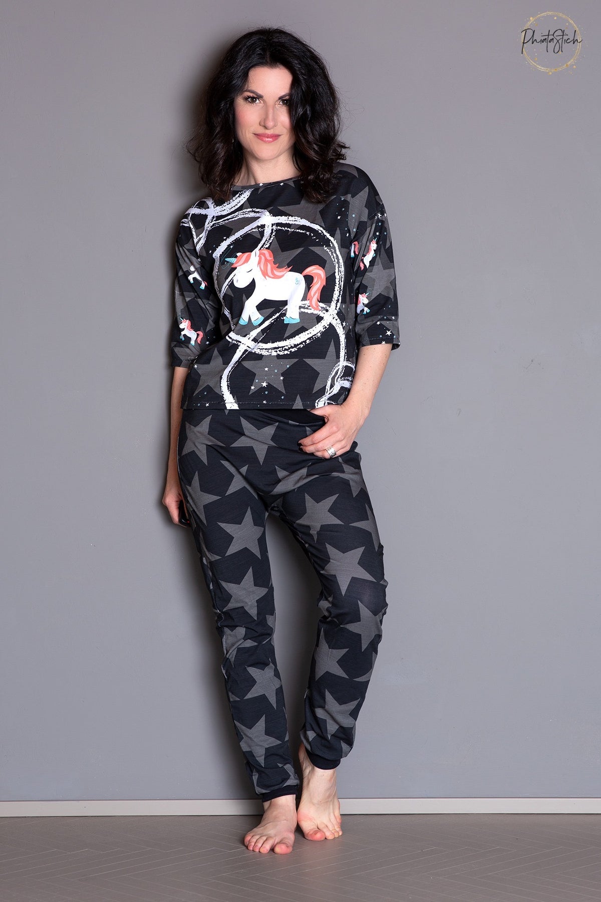 Jersey-Stoff "magic #black" (1Panel/ ca.0,7m)