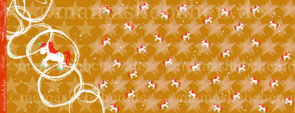Jersey-Stoff "magic #honey" (1Panel/ ca.0,7m)