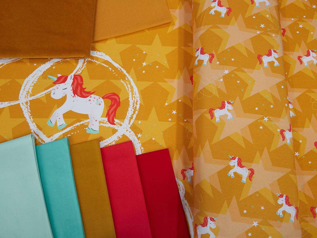 Jersey-Stoff "magic #honey" (1Panel/ ca.0,7m)