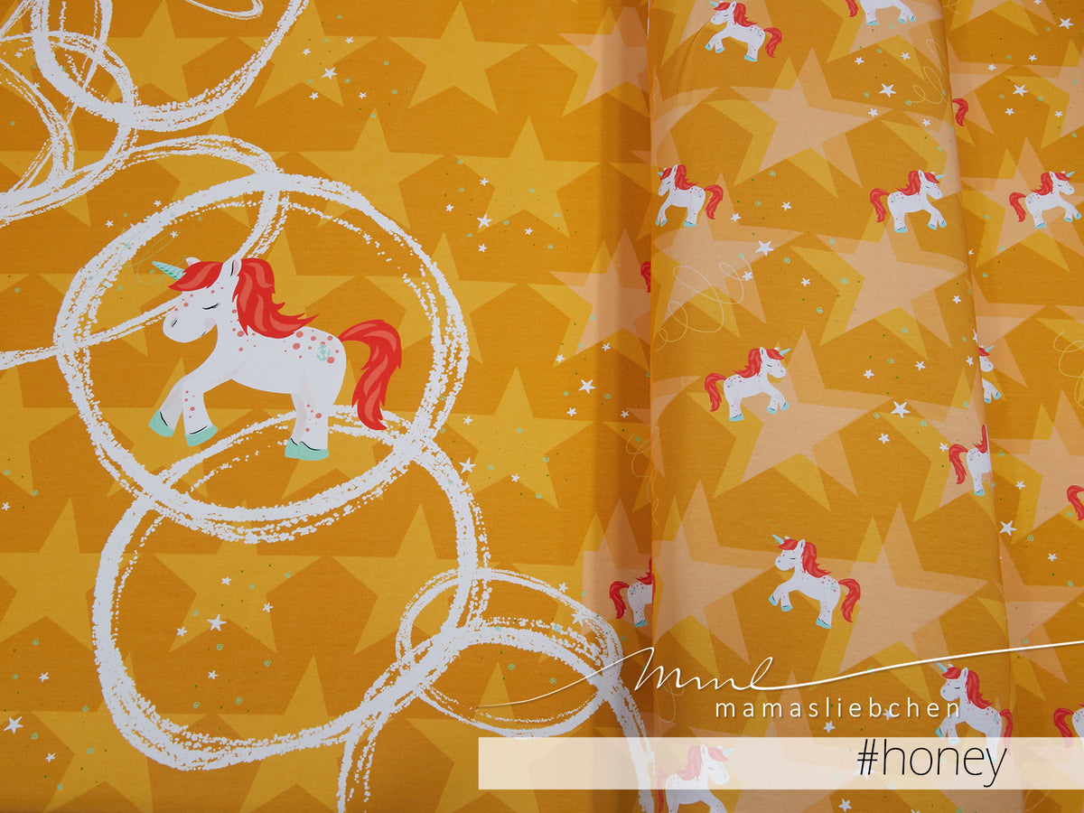 Jersey-Stoff "magic #honey" (1Panel/ ca.0,7m)