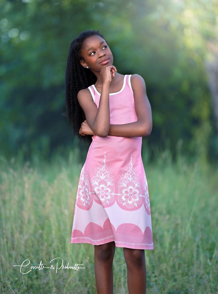 Jersey-Stoff "Mandala #rose" (1Panel/ ca.0,95m)