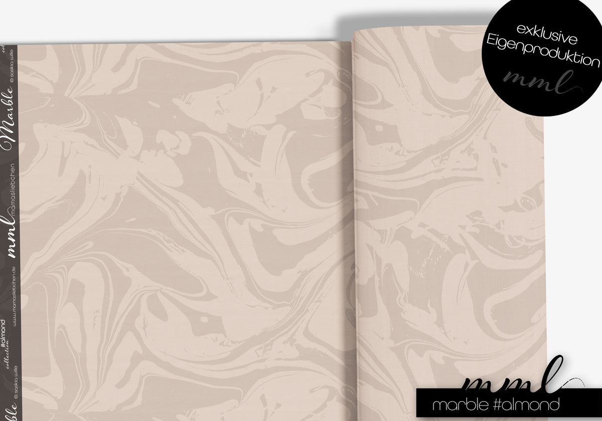 Jersey-Stoff "Marble collection #almond" (0,25m)
