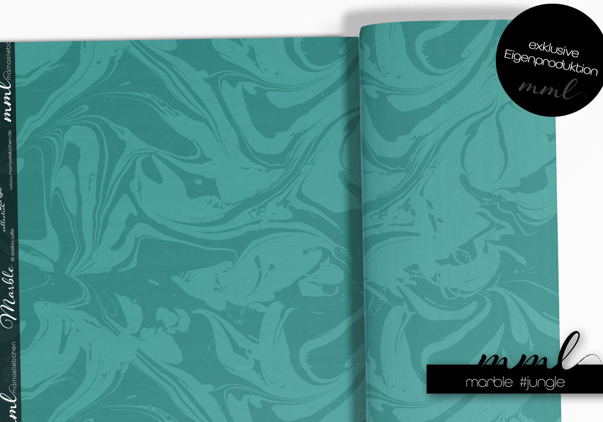 Jersey-Stoff "Marble collection #jungle" (0,25m)