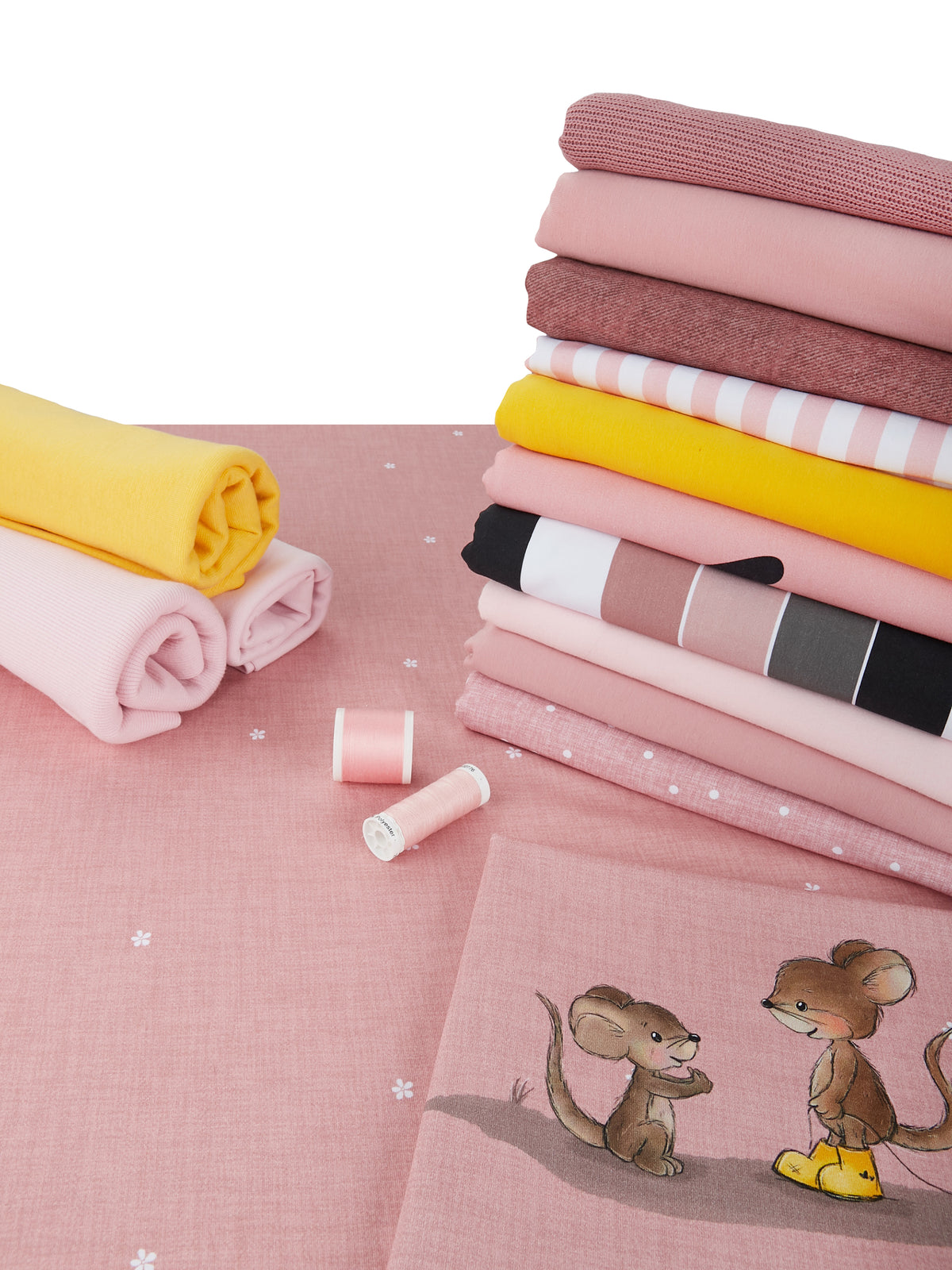 Jersey-Stoff "Mauser #rose" (1Panel/ ca.0,65 m)