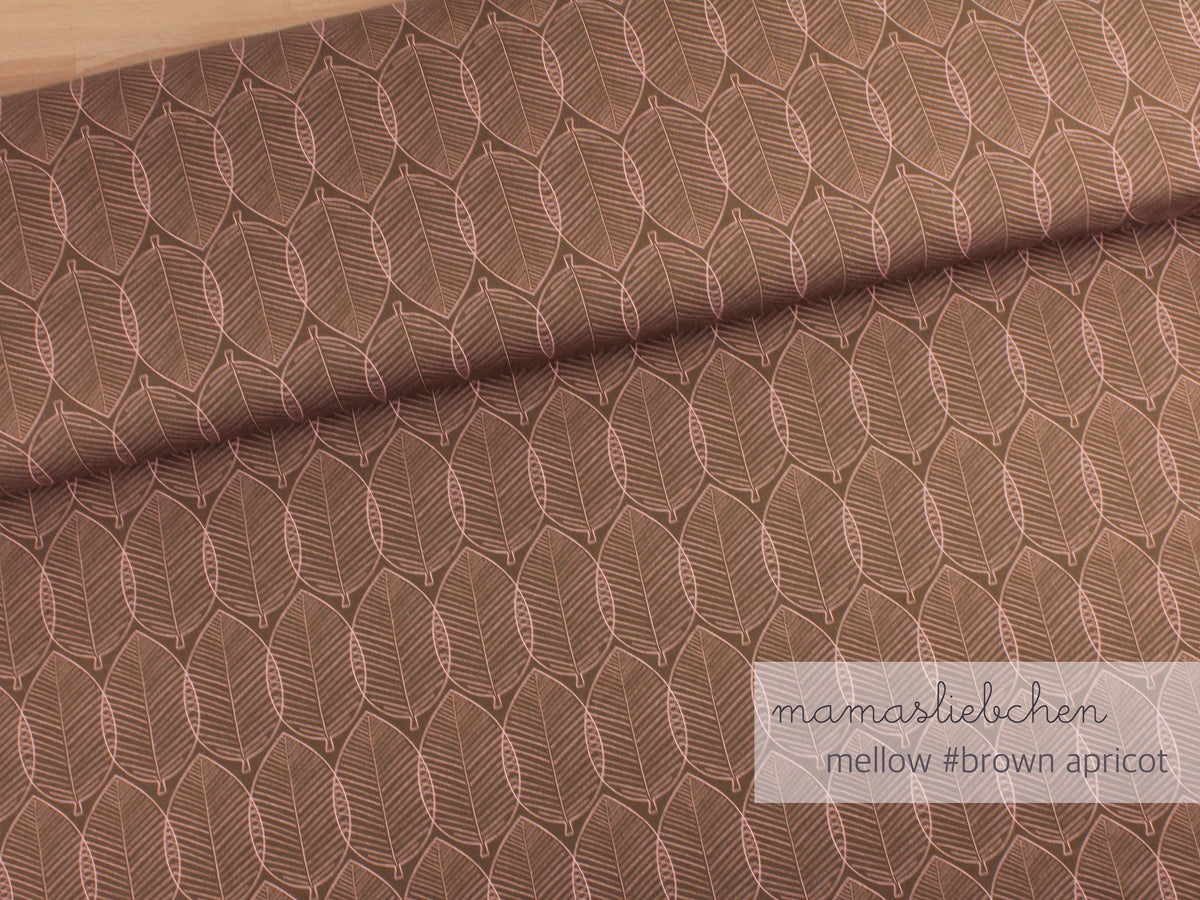 Jersey-Stoff "mellow #brown apricot" (0,25m)