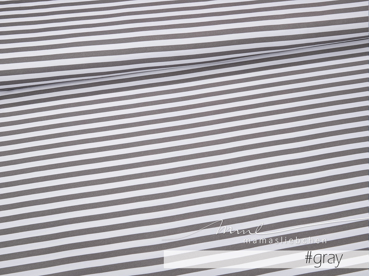 Jersey-Stoff "mini stripes #gray" (0,25m)