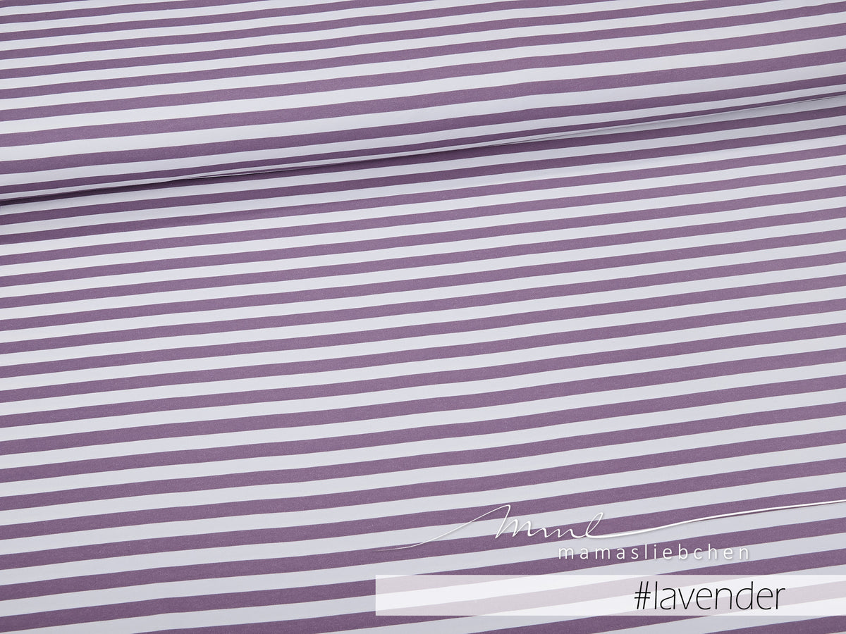 Jersey-Stoff "mini stripes #lavender" (0,25m)