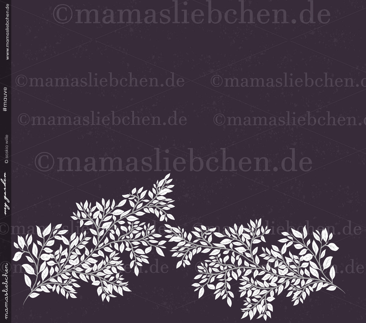 Jersey-Stoff "My Garden #mauve" (1Panel/ ca.1,50m)