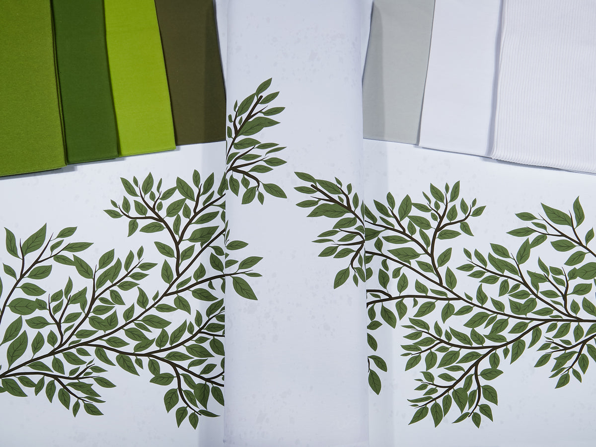 Jersey-Stoff "My Garden #white" (1Panel/ ca.1,50m)