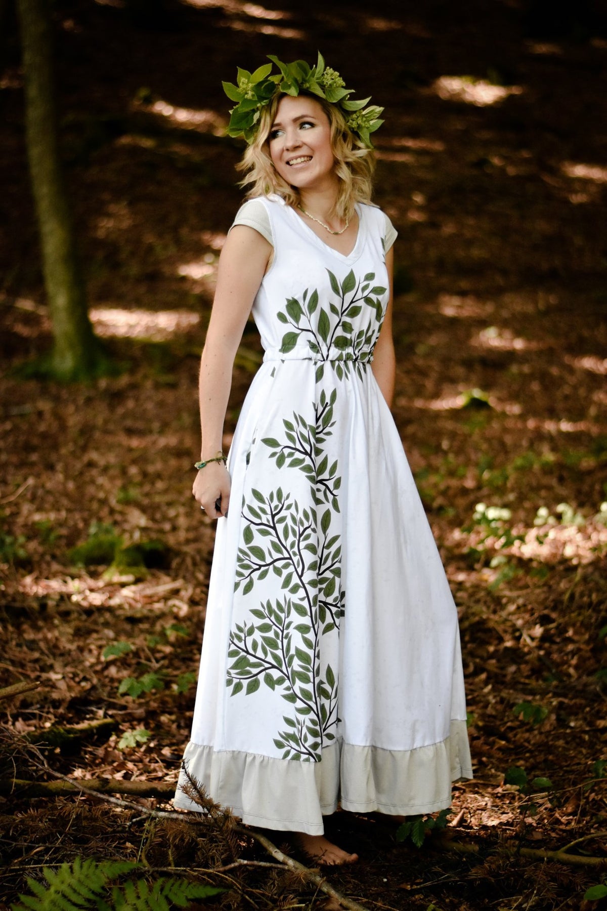 Jersey-Stoff "My Garden #white" (1Panel/ ca.1,50m)
