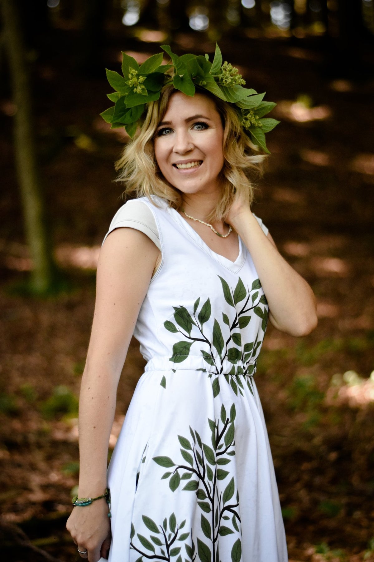 Jersey-Stoff "My Garden #white" (1Panel/ ca.1,50m)