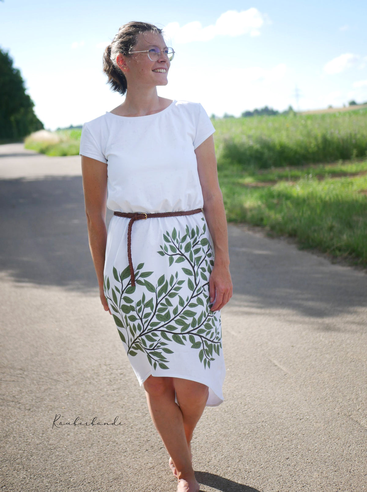Jersey-Stoff "My Garden #white" (1Panel/ ca.1,50m)