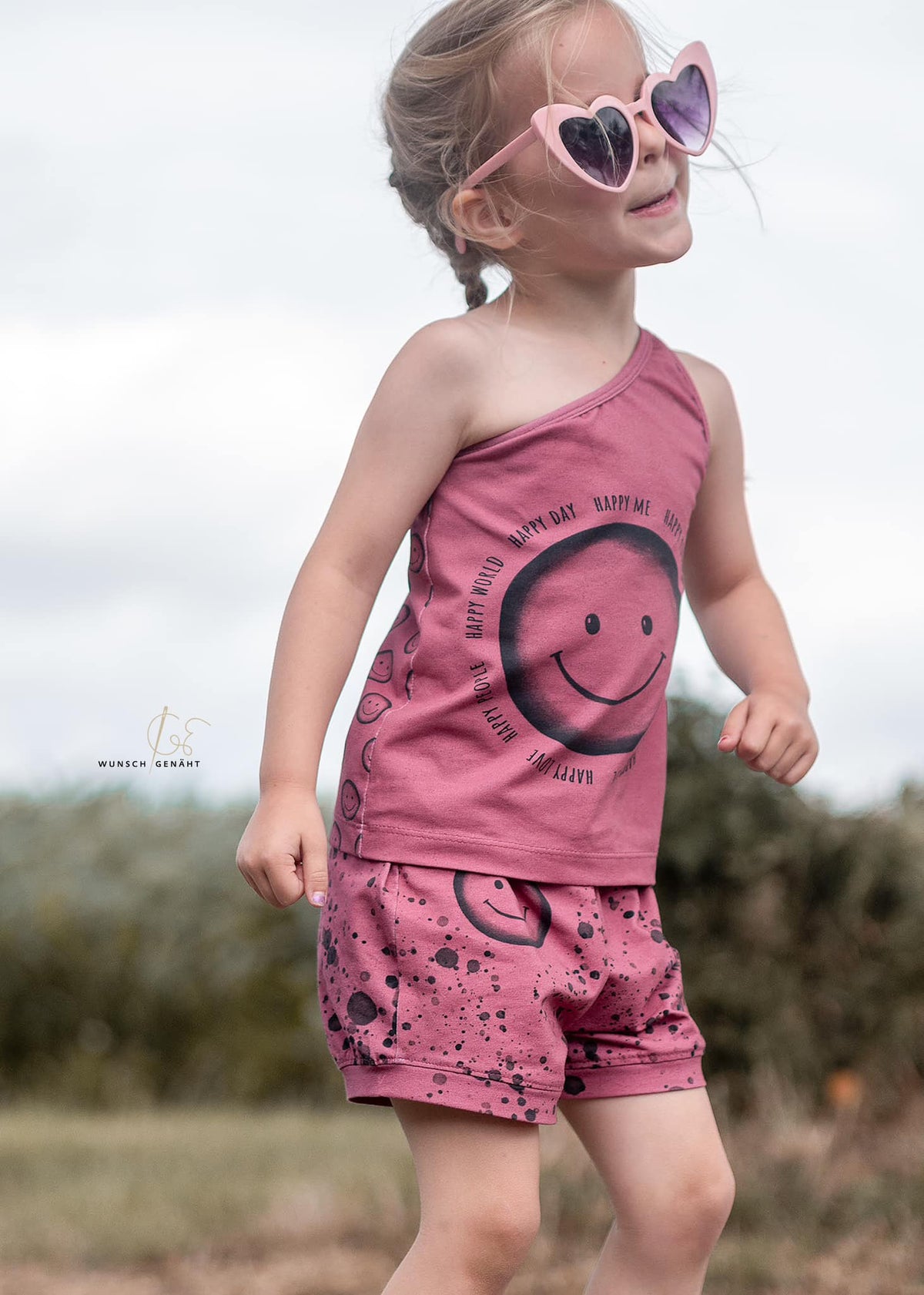 Jersey-Stoff "my reason to smile #erica" (1 Panel, ca. 0,65m)