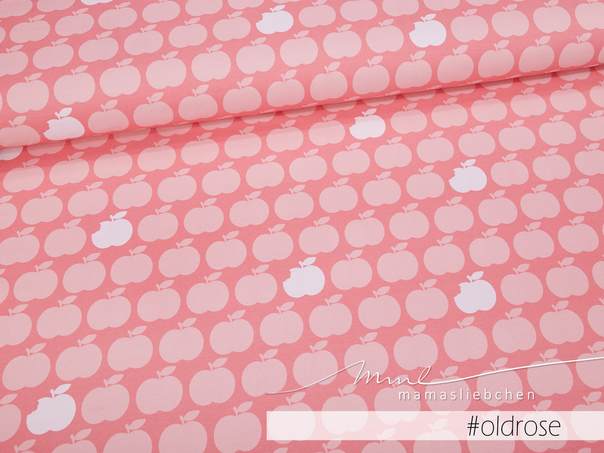 Jersey-Stoff "NEW applebite #oldrose" (0,25m)