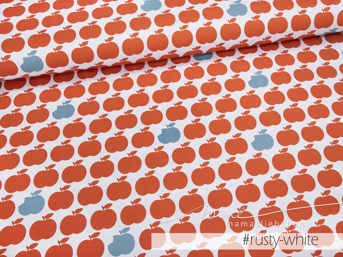 Jersey-Stoff "NEW applebite #rusty-white" (0,25m)
