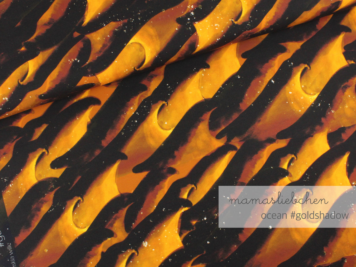 Jersey-Stoff "ocean #gold-shadow" (0,25m)