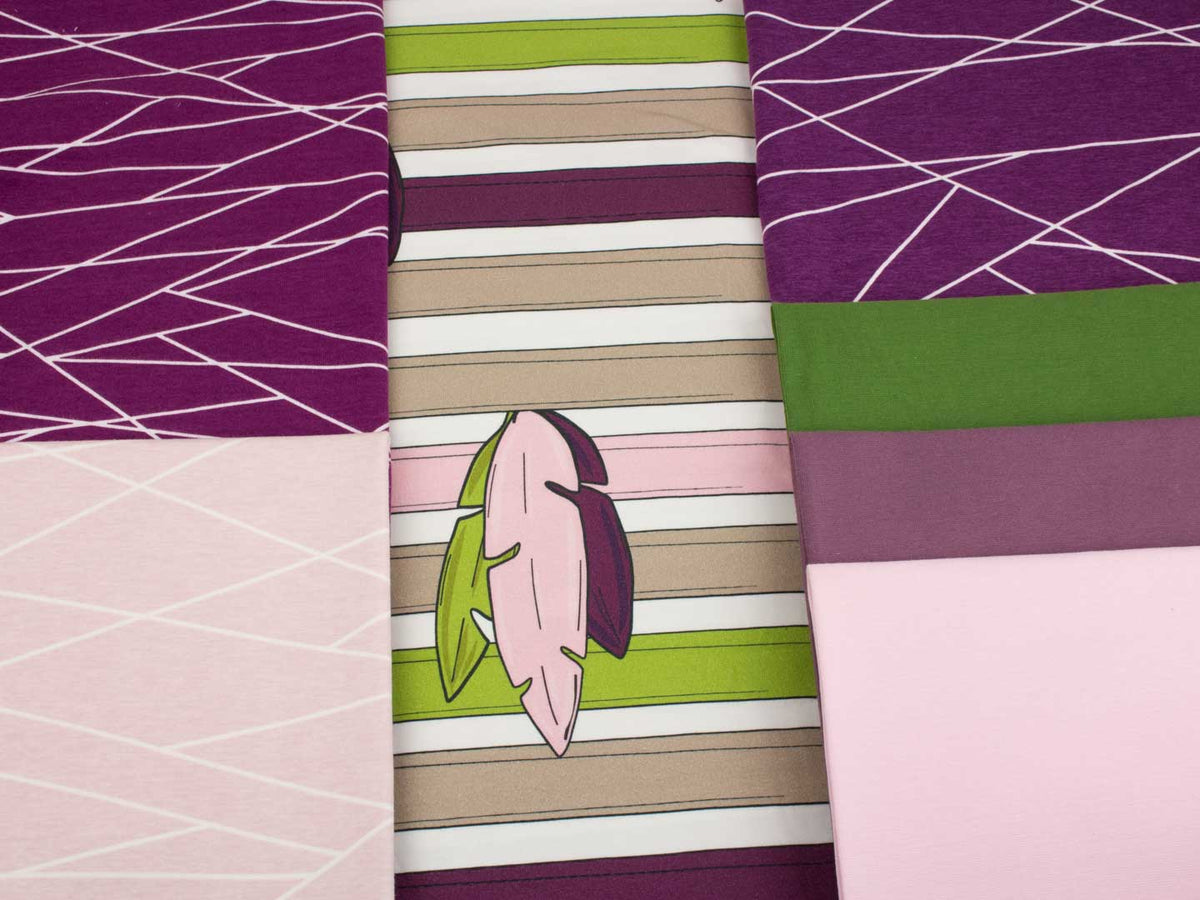 Jersey-Stoff "oskar & fiep- feathers #sand" (0,25m)