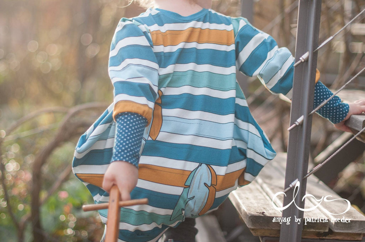 Jersey-Stoff "oskar & fiep- feathers #teal" (0,50m)