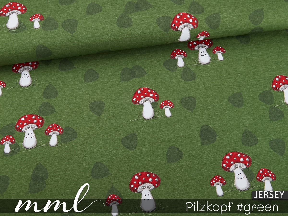 Jersey-Stoff "Pilzkopf #green" (0,25m)