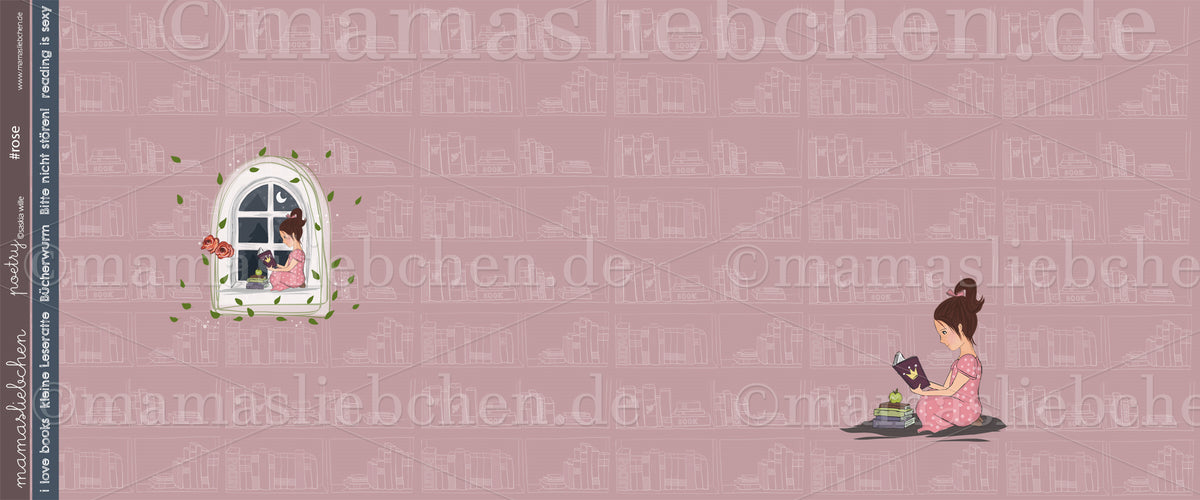 Jersey-Stoff "poetry #rose" (1 Panel, ca 0,70m)