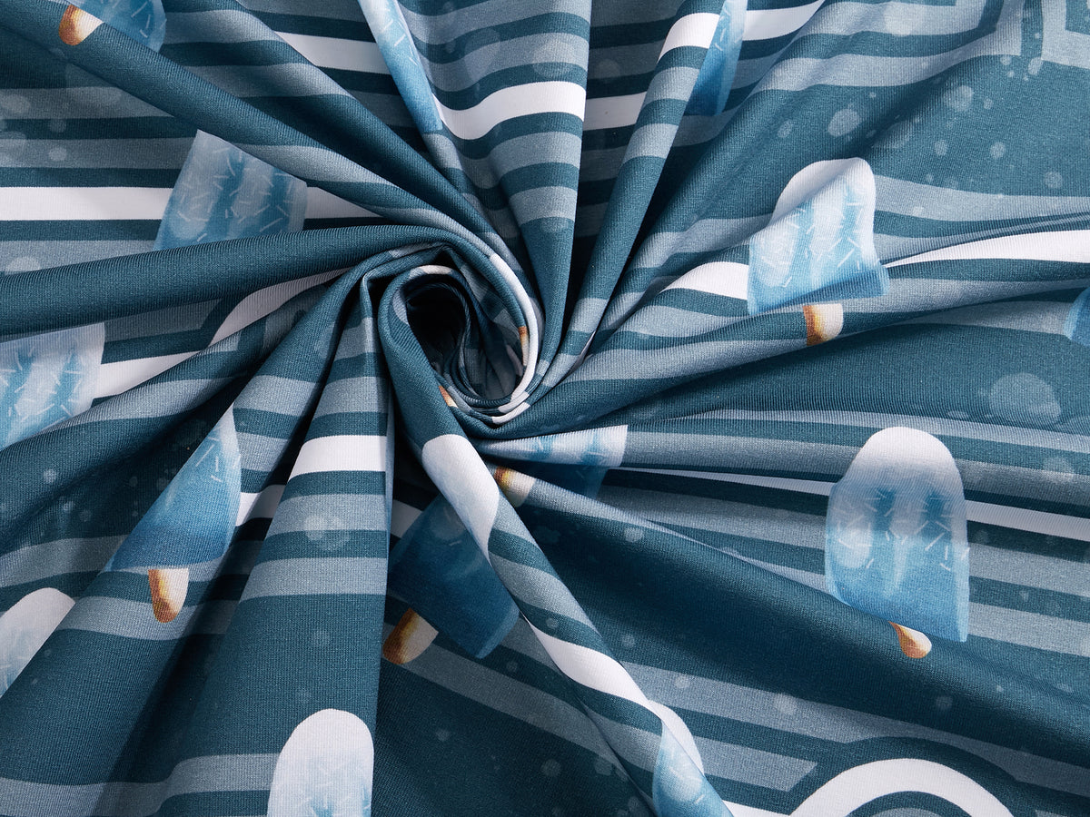 Jersey-Stoff "poppy #blue" (0,25m)