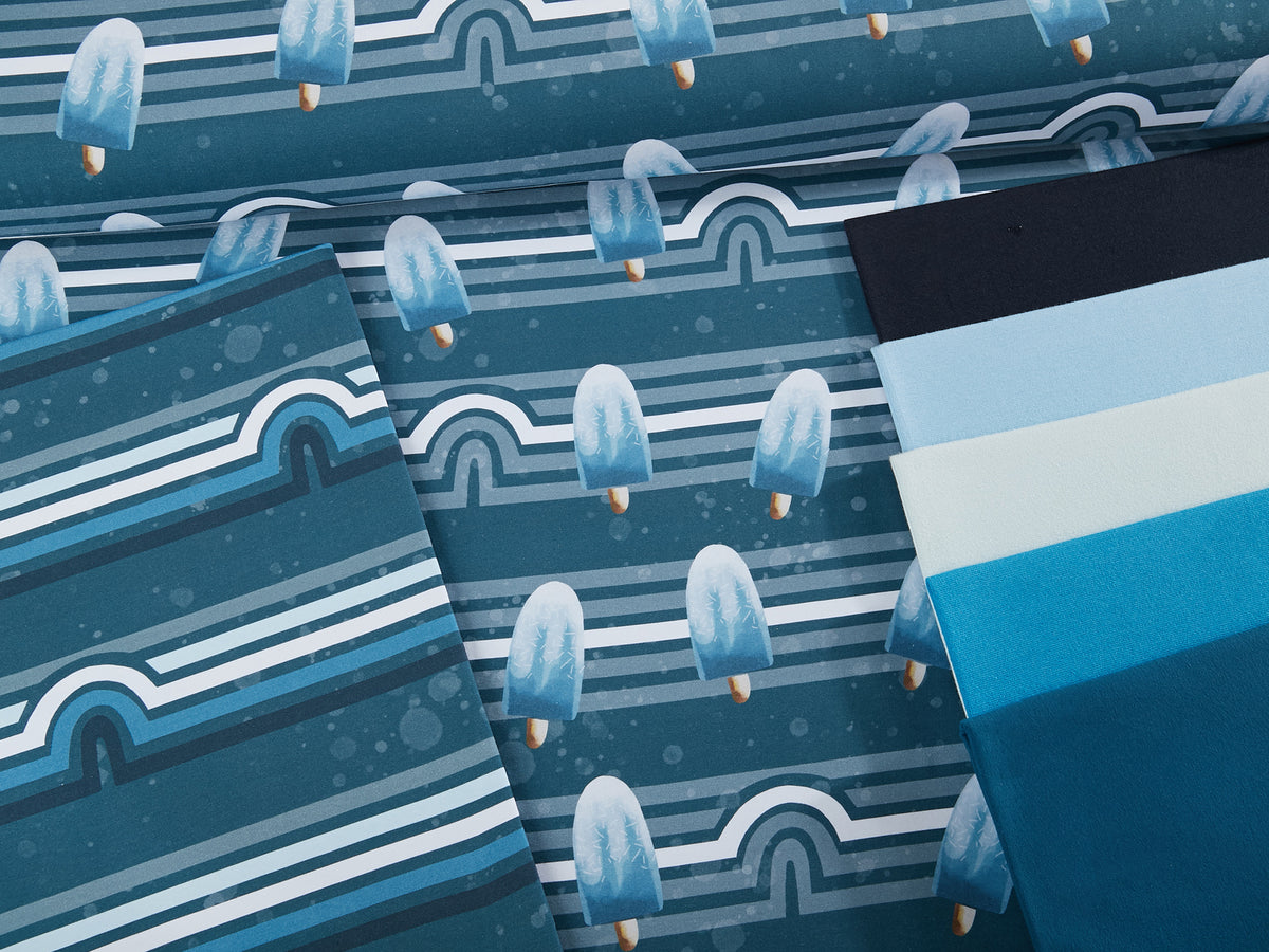 Jersey-Stoff "poppy #blue" (0,25m)