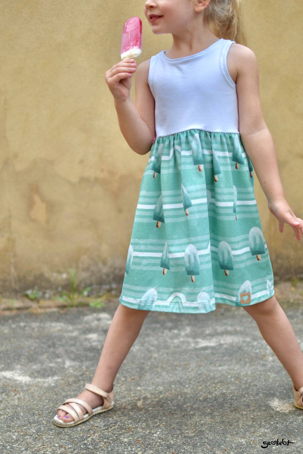 Jersey-Stoff "poppy #sage" (0,25m)